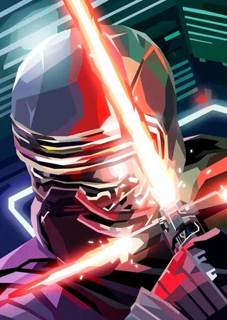 3D illustration of Kylo Ren, Star Wars