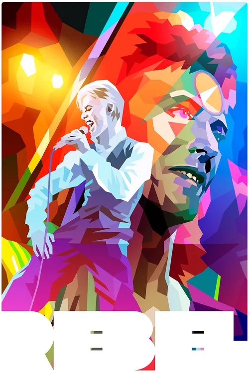 Ikonisches David-Bowie-Kunstwerk in einem stilvollen Rahmen