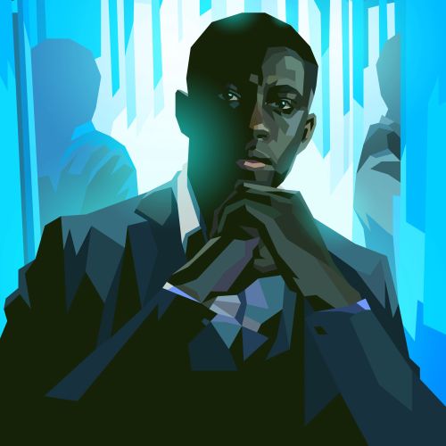 Business man portrait for board game