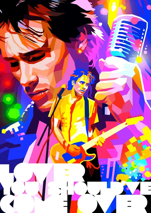 Digitales Porträt des Musikers Jeff Buckley von Liam Brazier