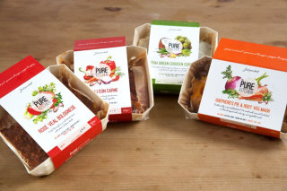 Diseño de packaging de cajas de comida para Pure Kitchen