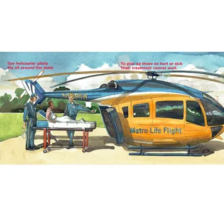 Editorial illustration on Metro Life Flight for Healthcare