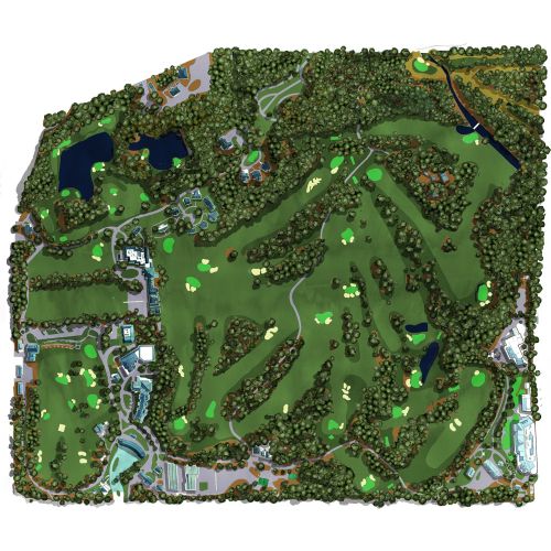 US state of Georgia golf course painting