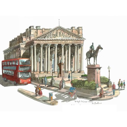 A painting of the Royal Exchange in London