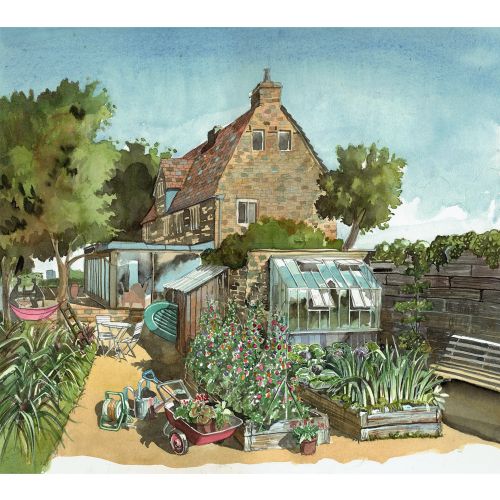 A country house with an allotment