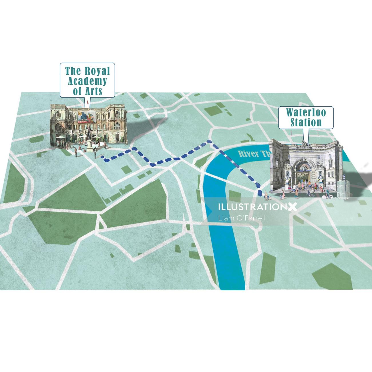 A map of the centre of London