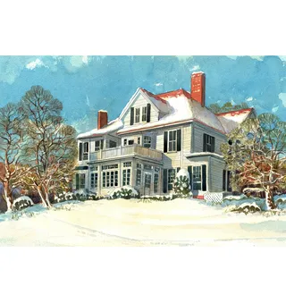 Realistic painting of mansion