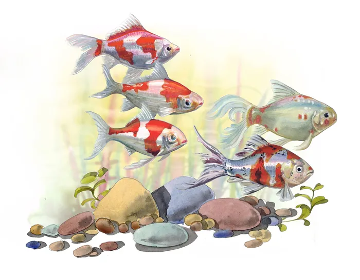A group of cold water fish