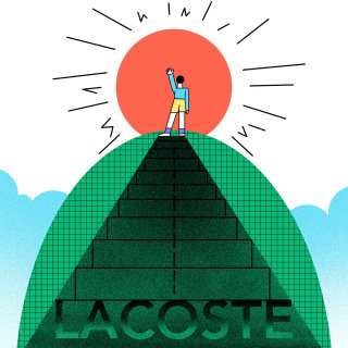 Lin Chen 为 Lacoste 创作的编辑插图