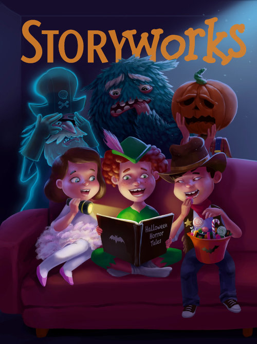 Digital Art Of Kids Reading Story Book