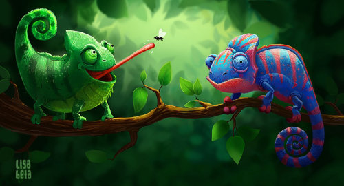  Chameleon | Animal illustration collection
