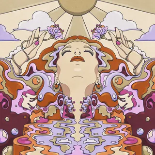 Psychedelic illustration of a woman connected to nature by Lively Scout