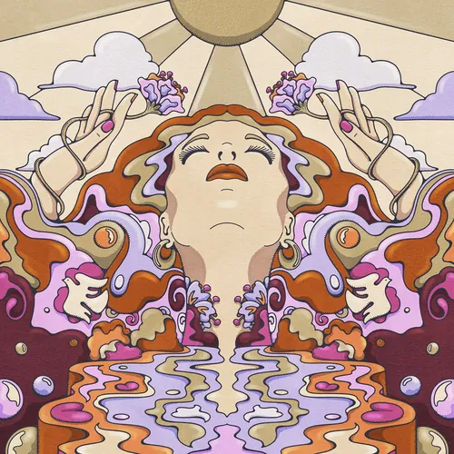 Psychedelic illustration of a woman connected to nature by Lively Scout