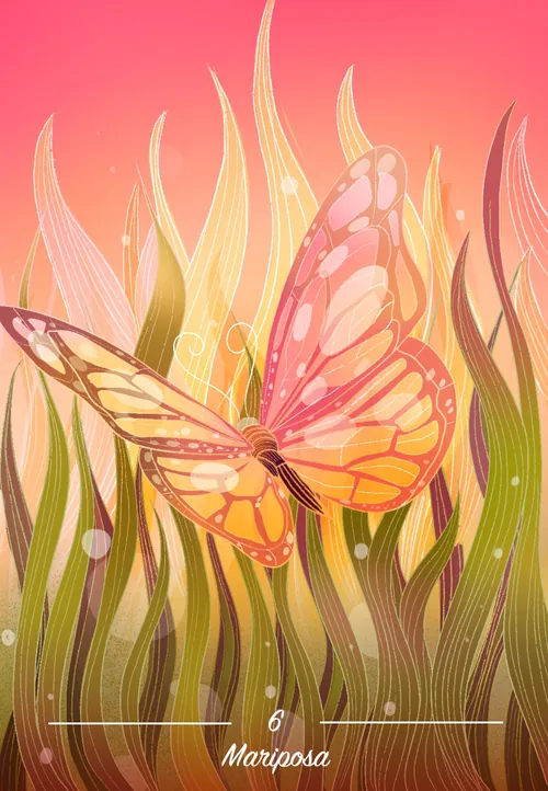 Butterfly oracle card illustration by Liz Merino