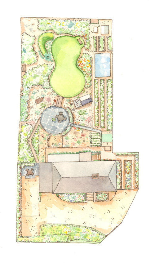 Farmhouse map illustration