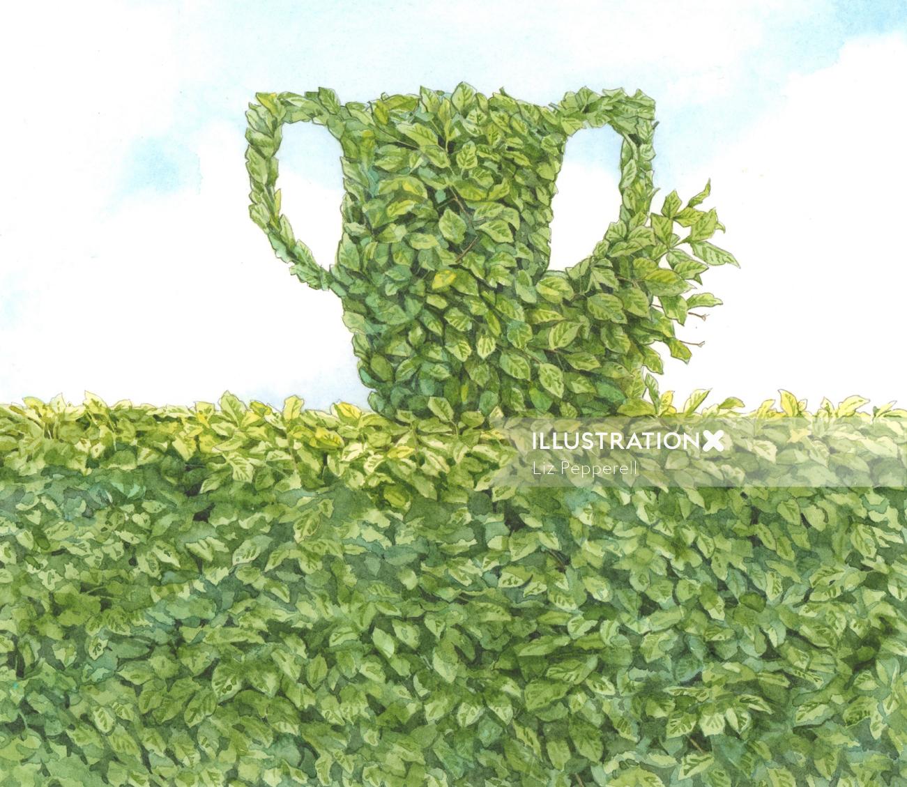 Nature jug illustration 