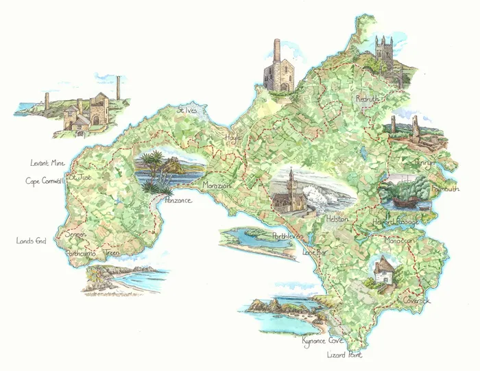 Cape Cornwall's architecture map design