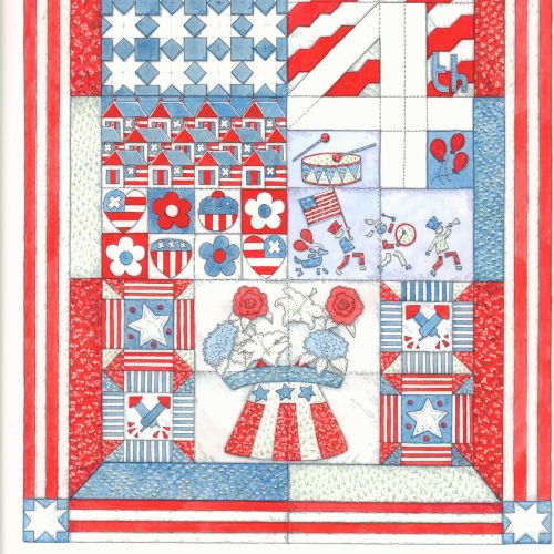 USA Quilt' as seen in a painting
