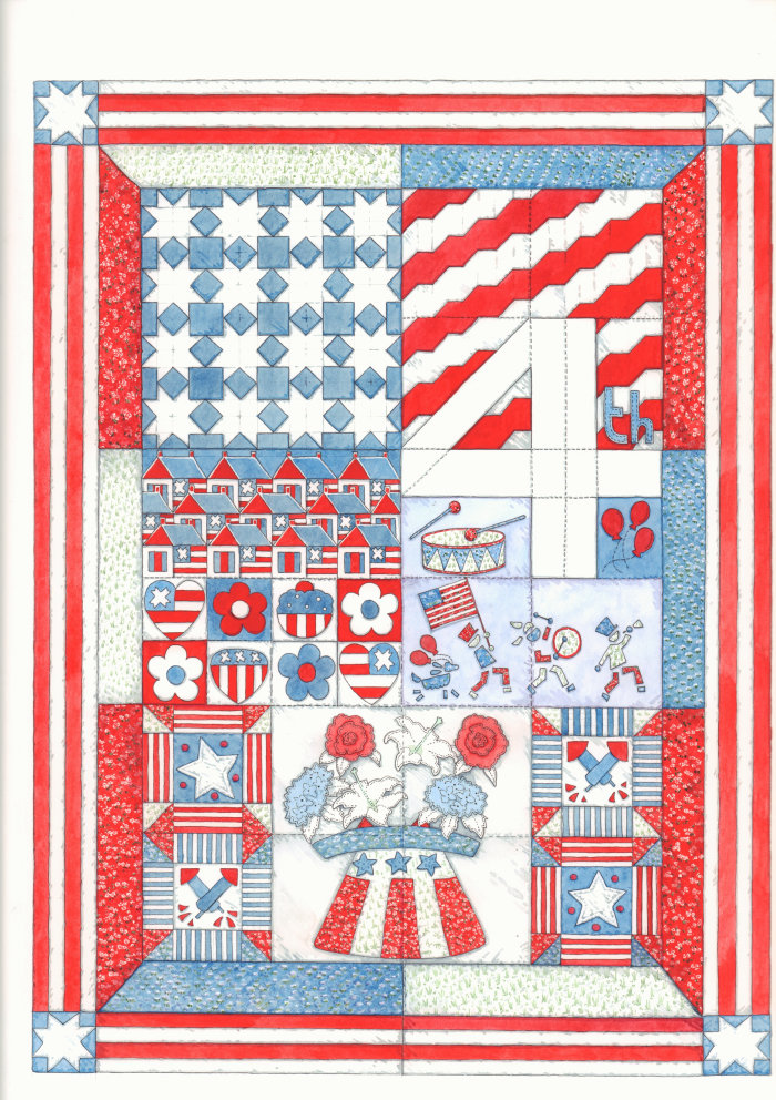 USA Quilt' as seen in a painting