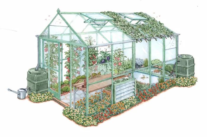 Controlled environment structure for growing plants