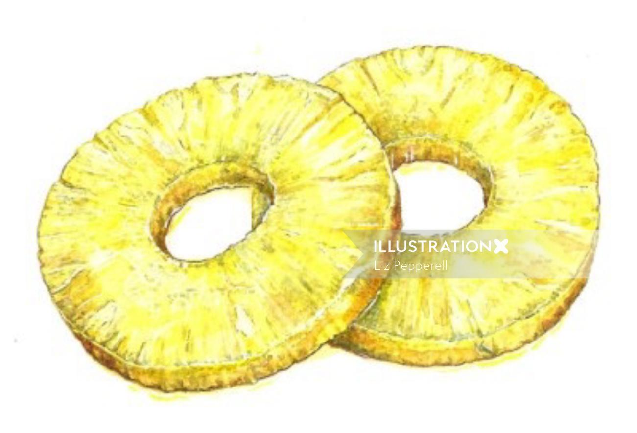 Small pineapple rings

