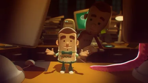 Animation of Kaspersky for securing your data