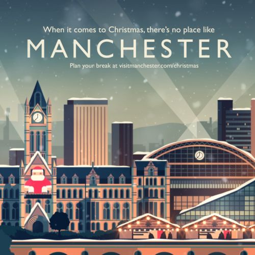 Cartoon clip of Manchester City in Christmas