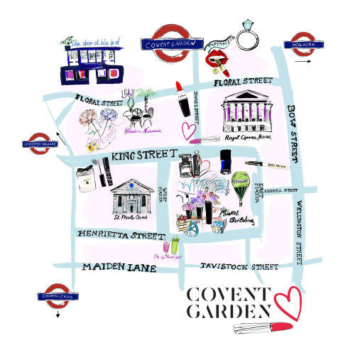 Mapas de Covent Garden com vista