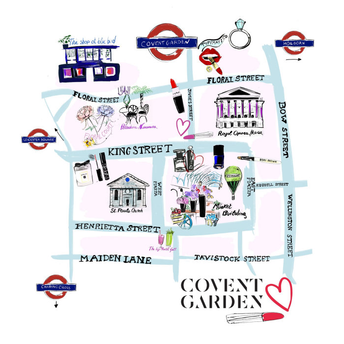 Cartes Covent Garden vue sur la rue