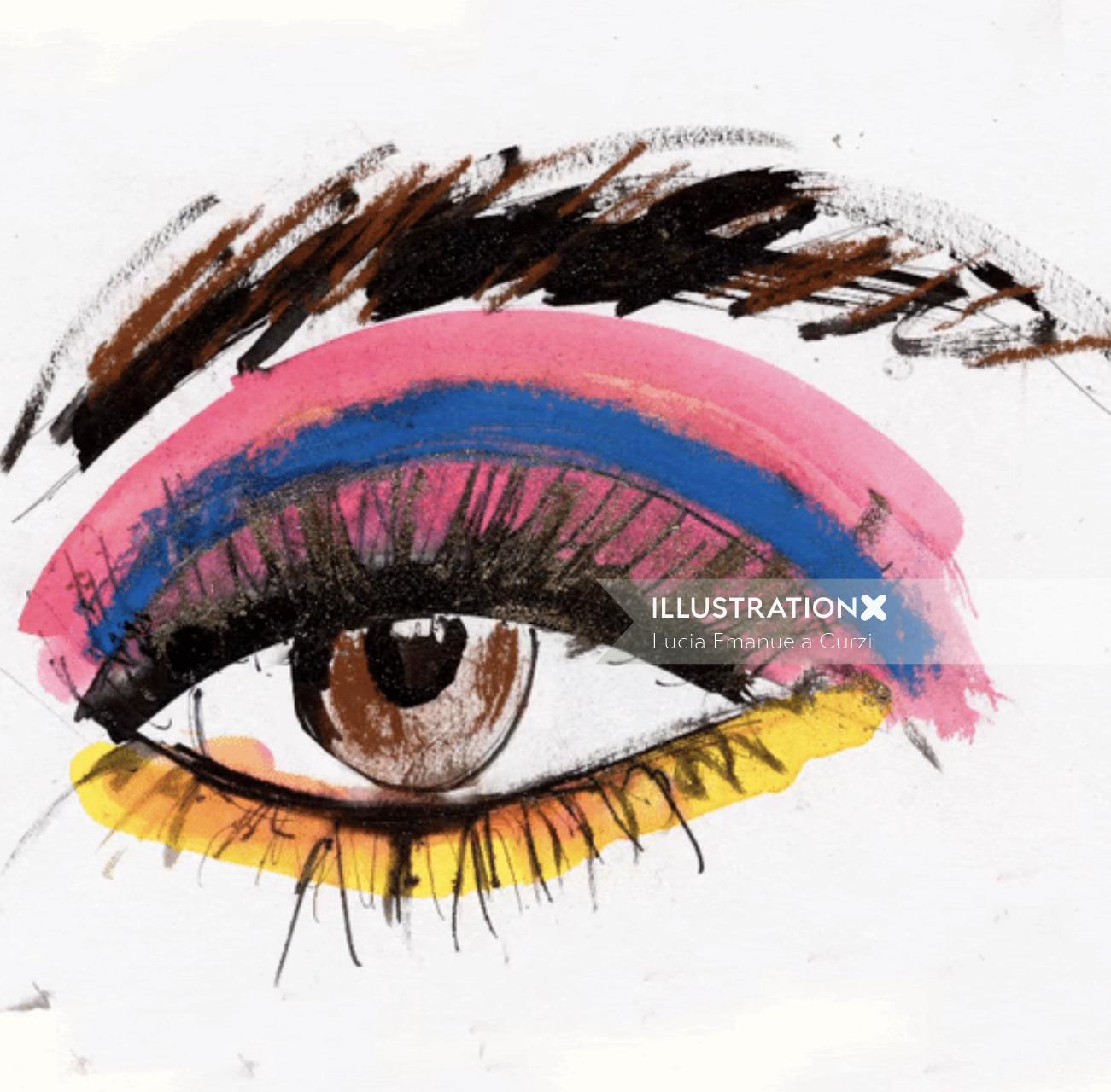 Fashion colorful eye