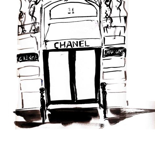 Line art Chanel building