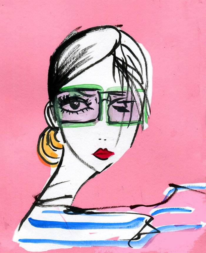 portraits de femme avec des lunettes