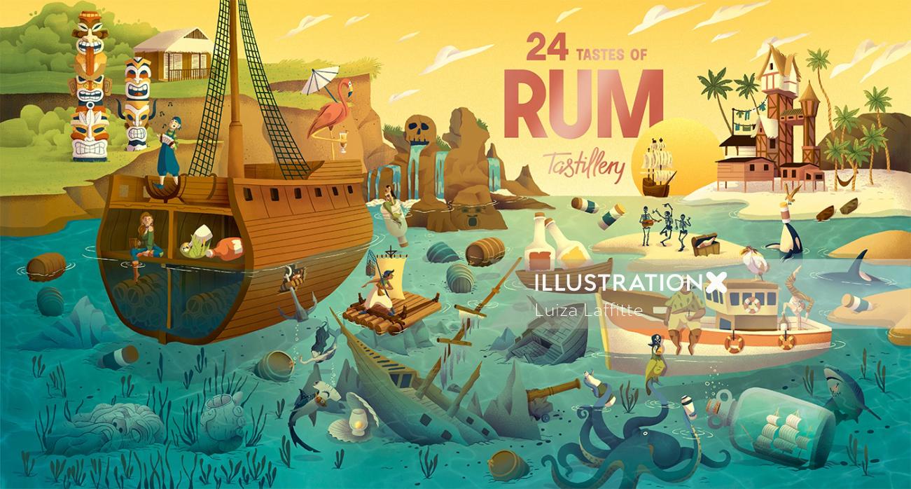 rum, drink, beach, sea, ocean, pirate, sun, landscape crazy, fun, freak, show, fruit, drinking, bott