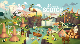 escocés, whisky, bebida, nubes, lago, monstruo, escocia, paisaje loco, divertido, botellas, anuncio