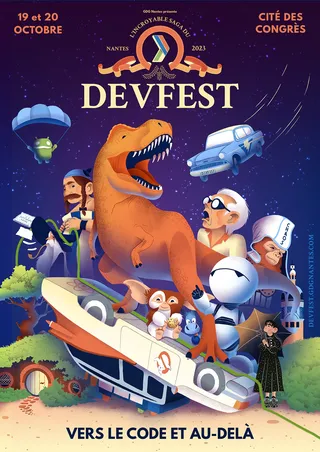 Luiza Laffitte created the artwork for 2023's Devfest Nantes event