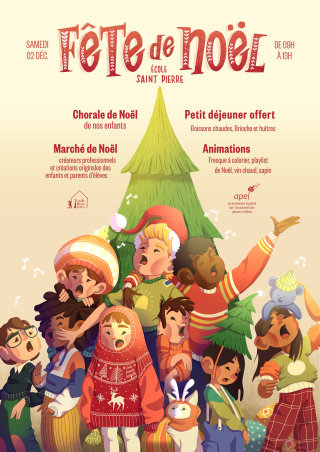 圣皮埃尔学校用欢乐的海报艺术开启圣诞节