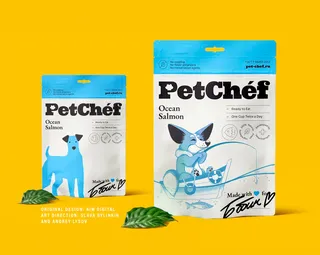 Label design of PetChef ocean salmon