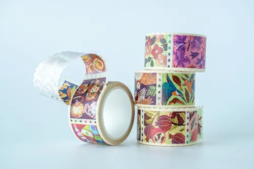 Colorful decorative patterned washi tape rolls by Luiza Laffitte