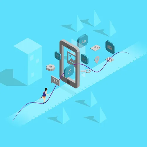 Technical 3d illustration of mobile phone
