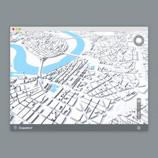 Ilustração gráfica do mapa da cidade
