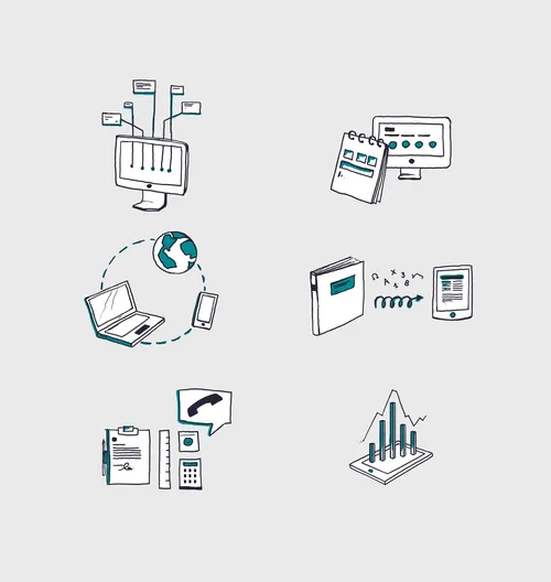 technical line illustration
