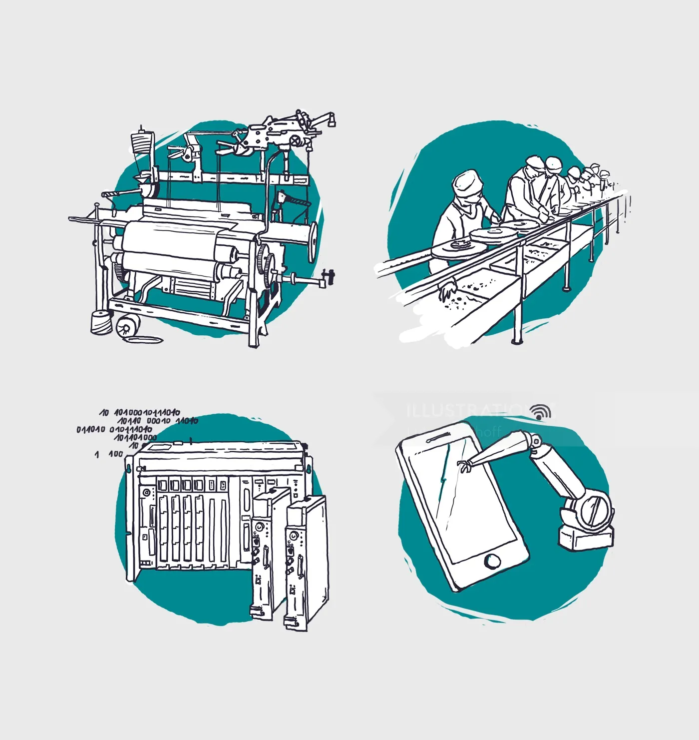 Technical graphic icons
