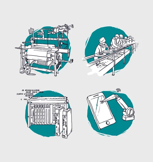 Technical graphic icons
