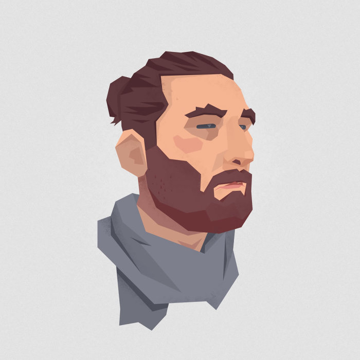 illustration pop d&#39;un visage d&#39;homme élégant