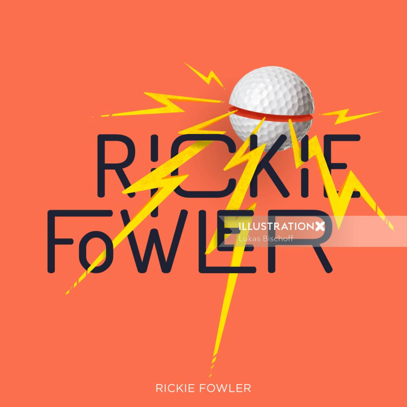 Rickie Fowler Golf graphic illustration
