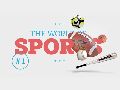 Typography design of the world of sports 