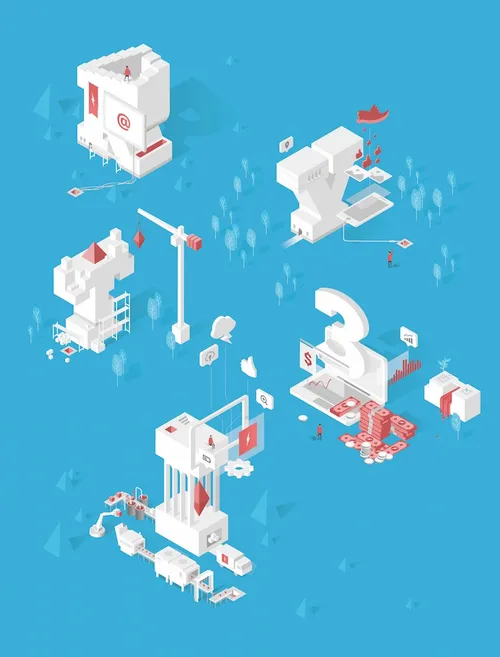 Isometric vector elements graphic design 