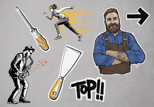 Various types of people character design 