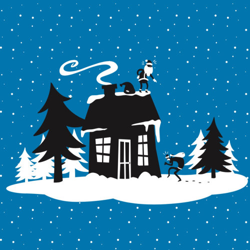 Illustration vectorielle de maison de neige