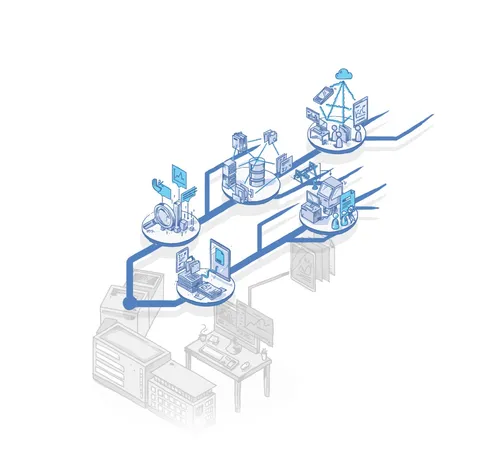 infographic illustration of computers
